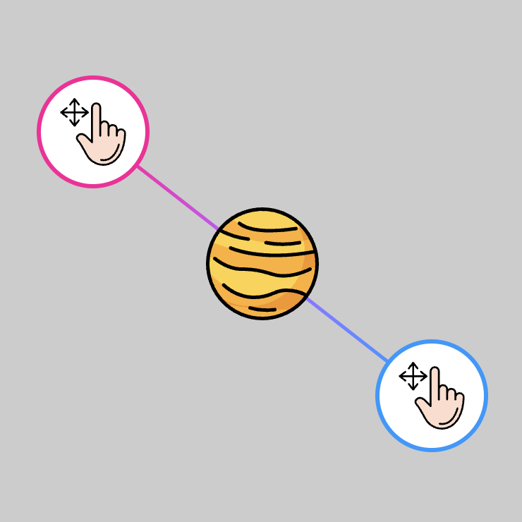 Somewhere in between two anchors